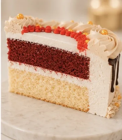 Velvet vanilla cake 