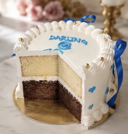 Vanilla chocolate cake