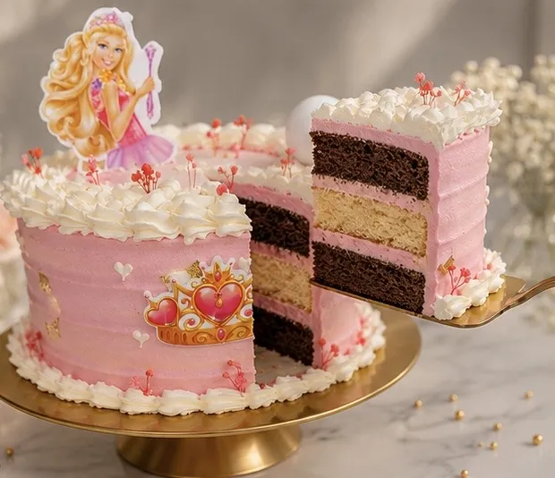 Chocolate and vanilla cake