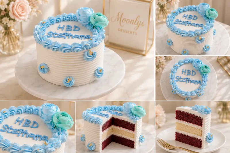 Red velvet vanilla cake