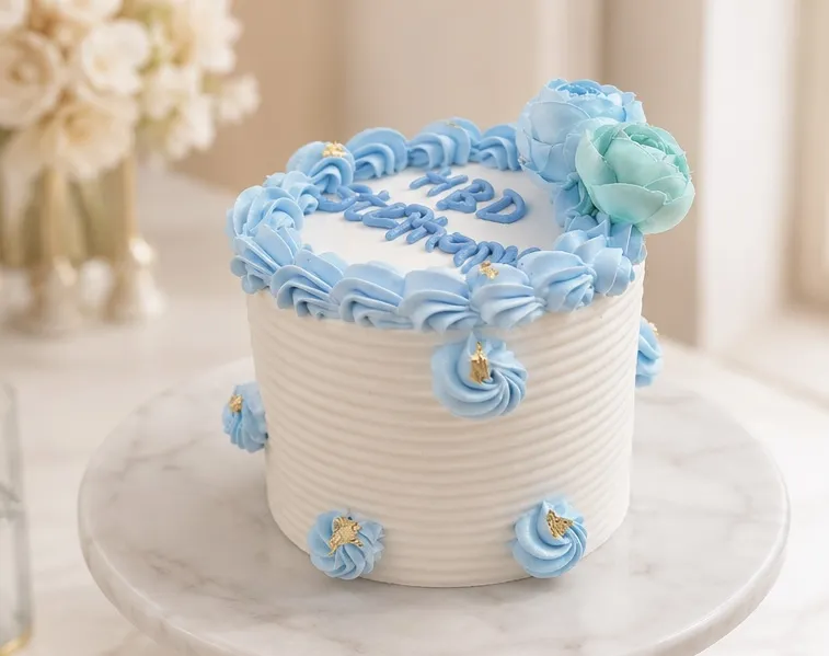 Red velvet vanilla cake